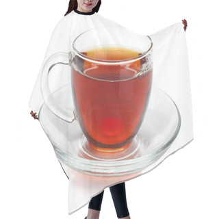 Personality  Black Tea In Glass Cup Hair Cutting Cape