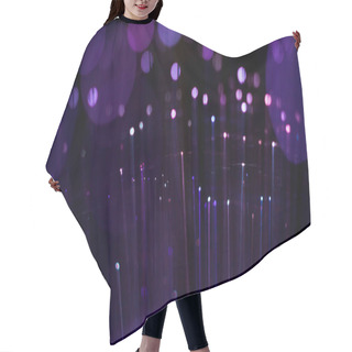 Personality  Fiber Optic, Glare In The Focus. Abstract Futuristic Background Hair Cutting Cape