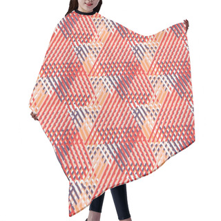Personality  Geometric Pattern With Striped Triangles Hair Cutting Cape
