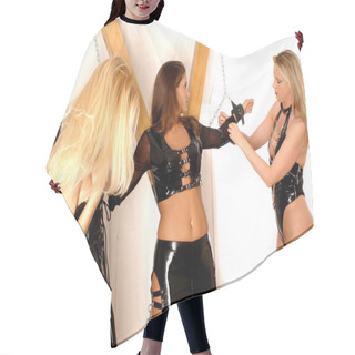 Personality  3 Beautiful Ladies Night In X Room Playful Role Play Hair Cutting Cape