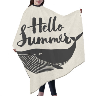 Personality  Summer Poster Design. Hair Cutting Cape