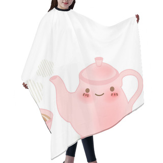Personality  Teapot Set Hair Cutting Cape