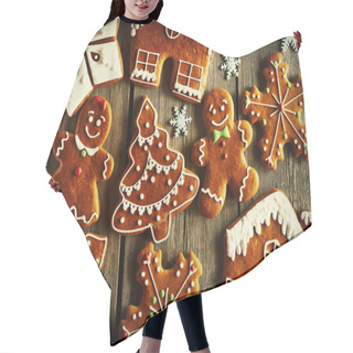 Personality  Christmas Gingerbread Cookies Hair Cutting Cape
