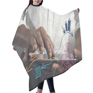 Personality  Tablet And Business Task Hair Cutting Cape