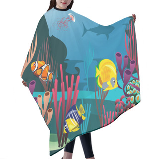 Personality  Undersea World With Fish Hair Cutting Cape
