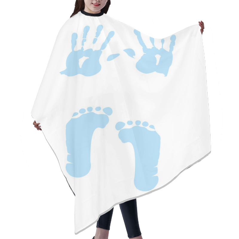 Personality  Baby Boy Handprint - Footprint Hair Cutting Cape