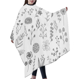 Personality  Hand-drawn Floral  Decorative Elements Hair Cutting Cape