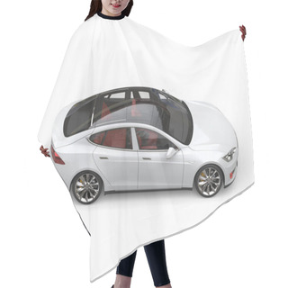 Personality  Cool White Modern Electric Sports Car - Top Down Side View Hair Cutting Cape