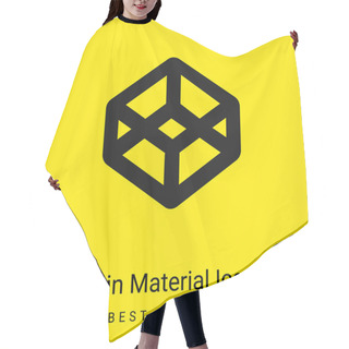 Personality  3d Outlined Shape Minimal Bright Yellow Material Icon Hair Cutting Cape