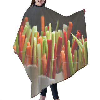 Personality  Vegetables Snacks In Yoghurt Hair Cutting Cape