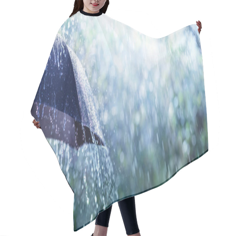 Personality  Rain On Umbrella - Weather Concept Hair Cutting Cape