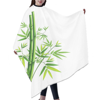 Personality  Bamboo Green Isolated On White Background Hair Cutting Cape