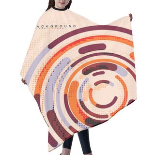 Personality  Circular Lines, Circles, Geometric Abstract Background Hair Cutting Cape