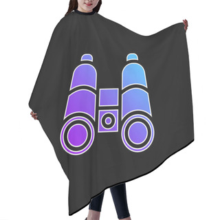 Personality  Binocular Blue Gradient Vector Icon Hair Cutting Cape