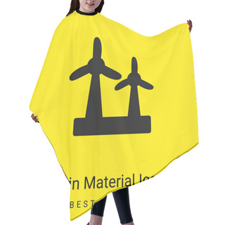 Personality  Air Turbine Minimal Bright Yellow Material Icon Hair Cutting Cape