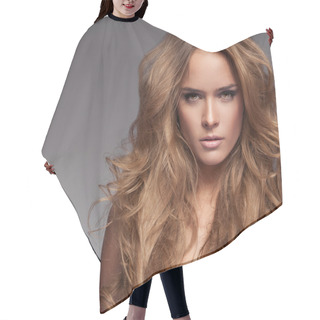 Personality  Beautiful Blonde Woman Hair Cutting Cape