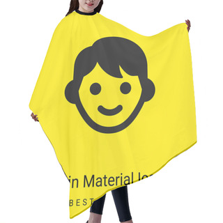 Personality  Boy Minimal Bright Yellow Material Icon Hair Cutting Cape