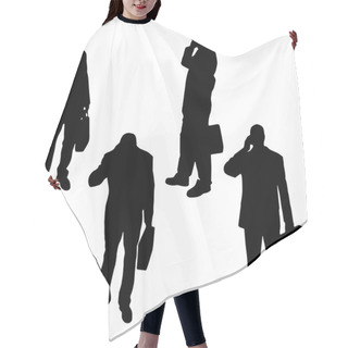 Personality  Silhouette Of A Businessmen Hair Cutting Cape