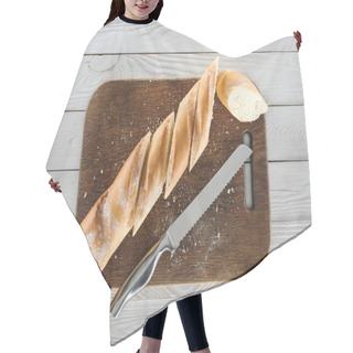 Personality  Sliced Baguette And Knife   Hair Cutting Cape