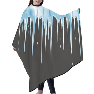 Personality  Icicles Realistic Seamless Vector Border  Hair Cutting Cape
