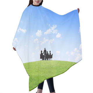 Personality  Silhouette Group Of People Hair Cutting Cape