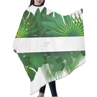 Personality  Tropical Leaves. Floral Design Background. Hair Cutting Cape
