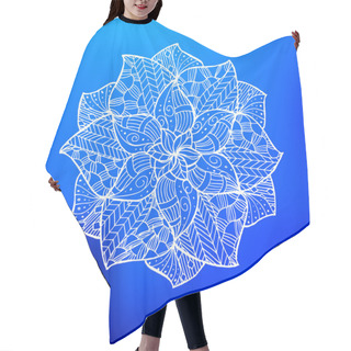 Personality  Flower Mandala Card In Vector Hair Cutting Cape