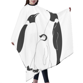 Personality  Penguin Family Hair Cutting Cape