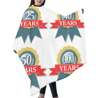 Personality  Seal And Ribbon Collection Commemorating 25 40 50 100 Years Hair Cutting Cape