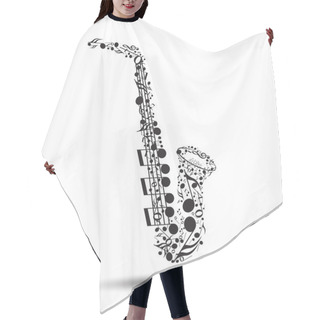 Personality  Saxophone Hair Cutting Cape