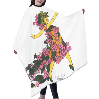 Personality  Flower Children Trailing Arbutus Hair Cutting Cape