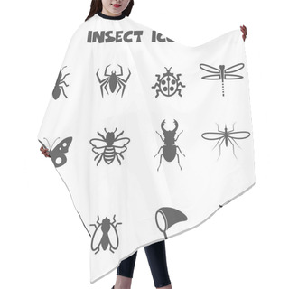 Personality  Insect Icons Hair Cutting Cape