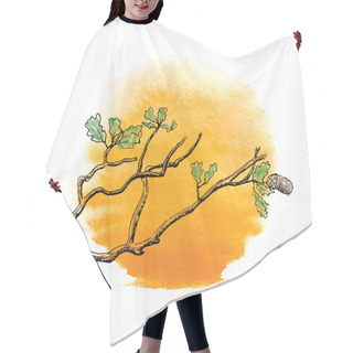 Personality  Branch Of  Oak Tree Against The Sun Hair Cutting Cape