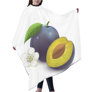 Personality  Plum On White Background Hair Cutting Cape