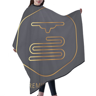 Personality  3d Printer Golden Line Premium Logo Or Icon Hair Cutting Cape