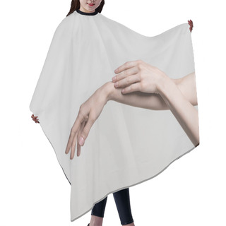 Personality  Tender Female Hands Hair Cutting Cape