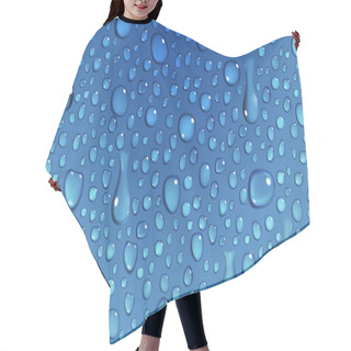 Personality  Blue Background Of Water Drops Hair Cutting Cape