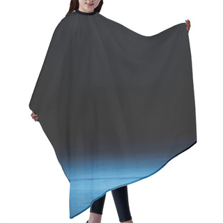 Personality  Blue Striped Wooden Background On Black Hair Cutting Cape