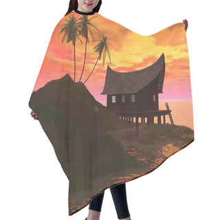 Personality  Sunset On Sea Hair Cutting Cape