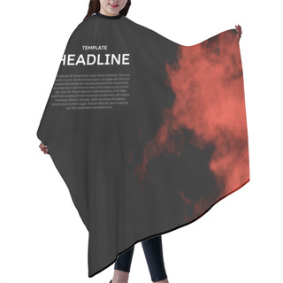 Personality  Vector Illustration Of Smoke Elements On Black Hair Cutting Cape