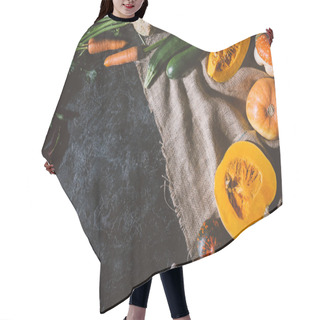 Personality  Autumn Vegetables On Sackcloth Hair Cutting Cape