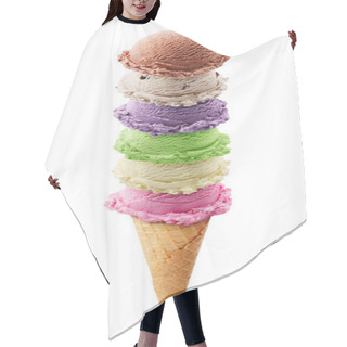 Personality  Tower Ice Cream Hair Cutting Cape