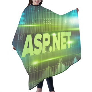 Personality  ASP.NET Abstract Concept Blue Text Greem Background Hair Cutting Cape