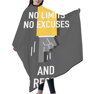 Personality  NO LIMITS NO EXCUSES Hair Cutting Cape