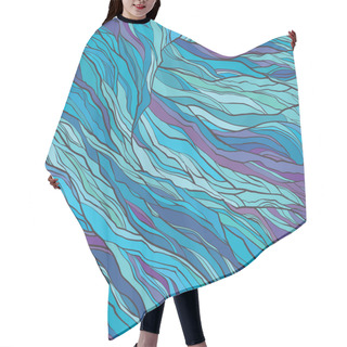 Personality  Vector Color Abstract Hand-drawn Seamless Pattern Hair Cutting Cape