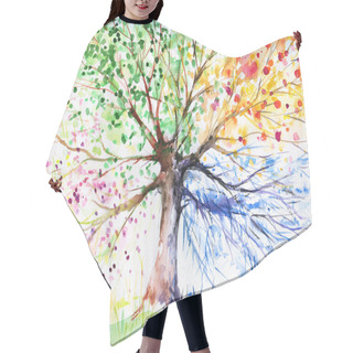 Personality  Four SeasonsTree Hair Cutting Cape