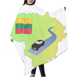 Personality  Roads Of Lithuania Hair Cutting Cape
