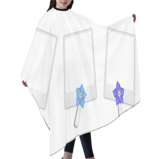 Personality  Blank Photos With Forget Me Not Flowers Hair Cutting Cape