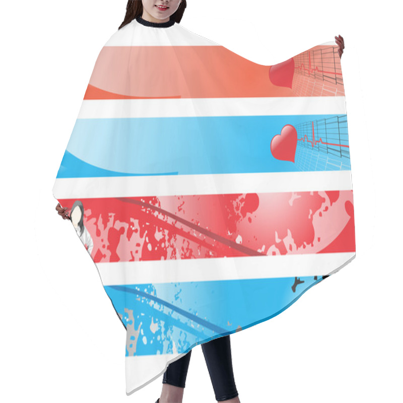 Personality  Web 2.0 Style Banner Set Hair Cutting Cape