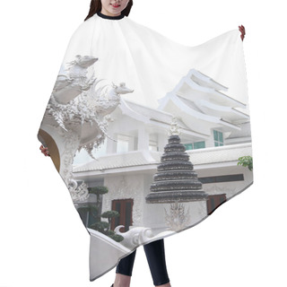 Personality  Beautiful White Thai Hindu Temple On Sunny Day Hair Cutting Cape